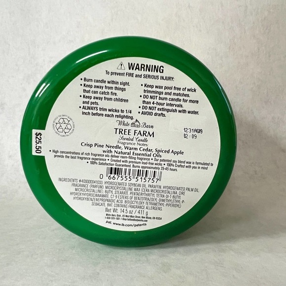 Bath & Body Works Tree Farm Scented 3 Wick Candle New - Picture 3 of 3